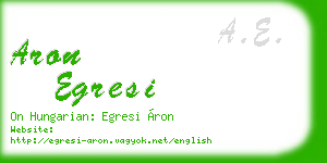 aron egresi business card